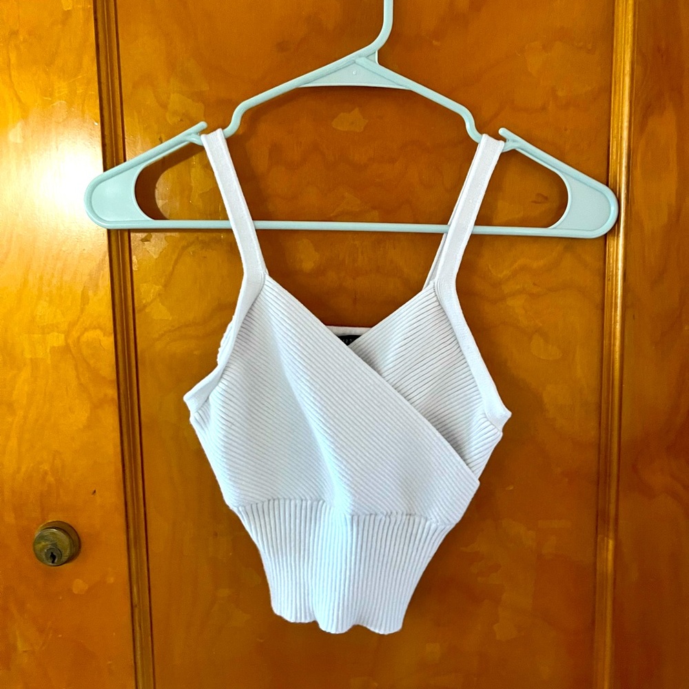 White crop top.